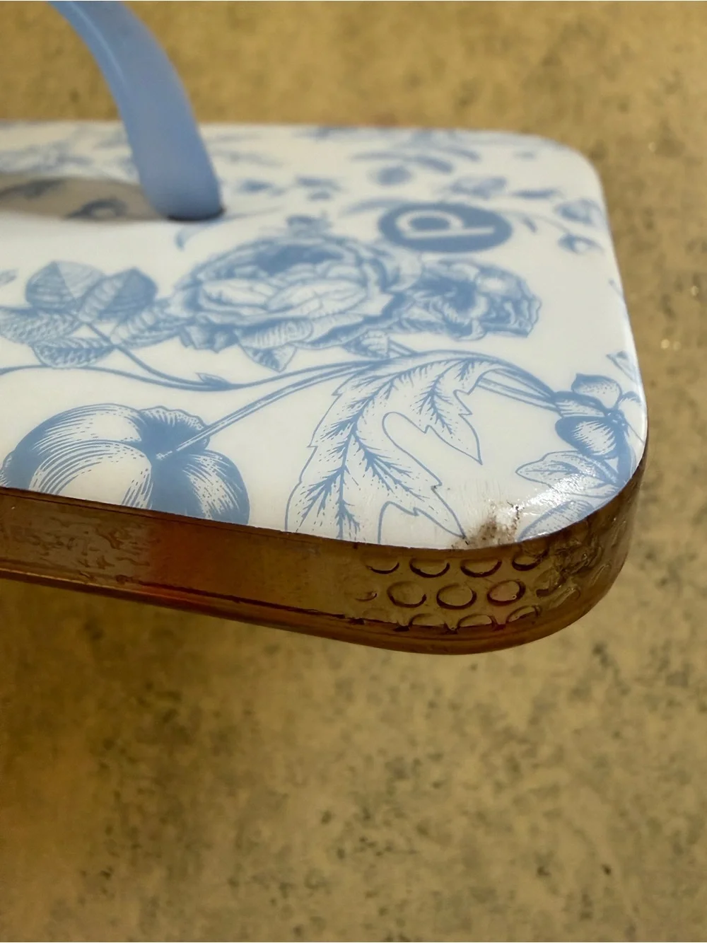 Loopy Case Blue Floral Silicone Phone Case with Grip Loop